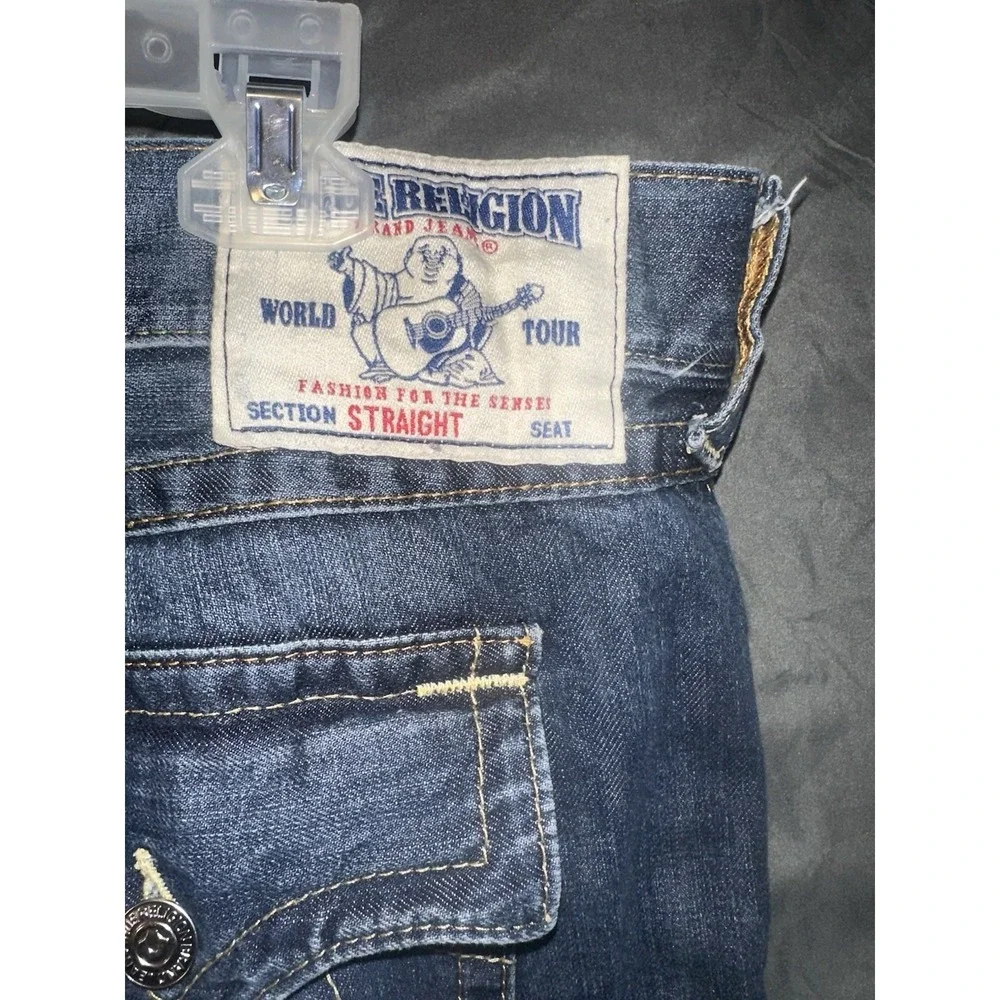 True Religion Rainbow Ricky Vintage‎ Y2K Men's 42x34 Medium Dark 100% Cotton